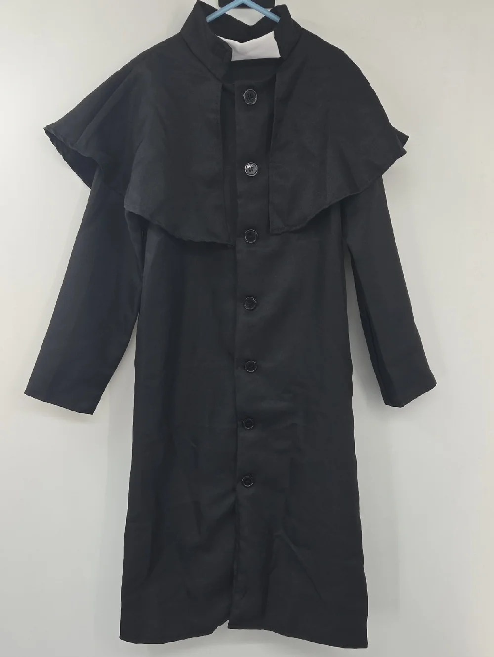 Children's Black Priest Costume with Gold Cross